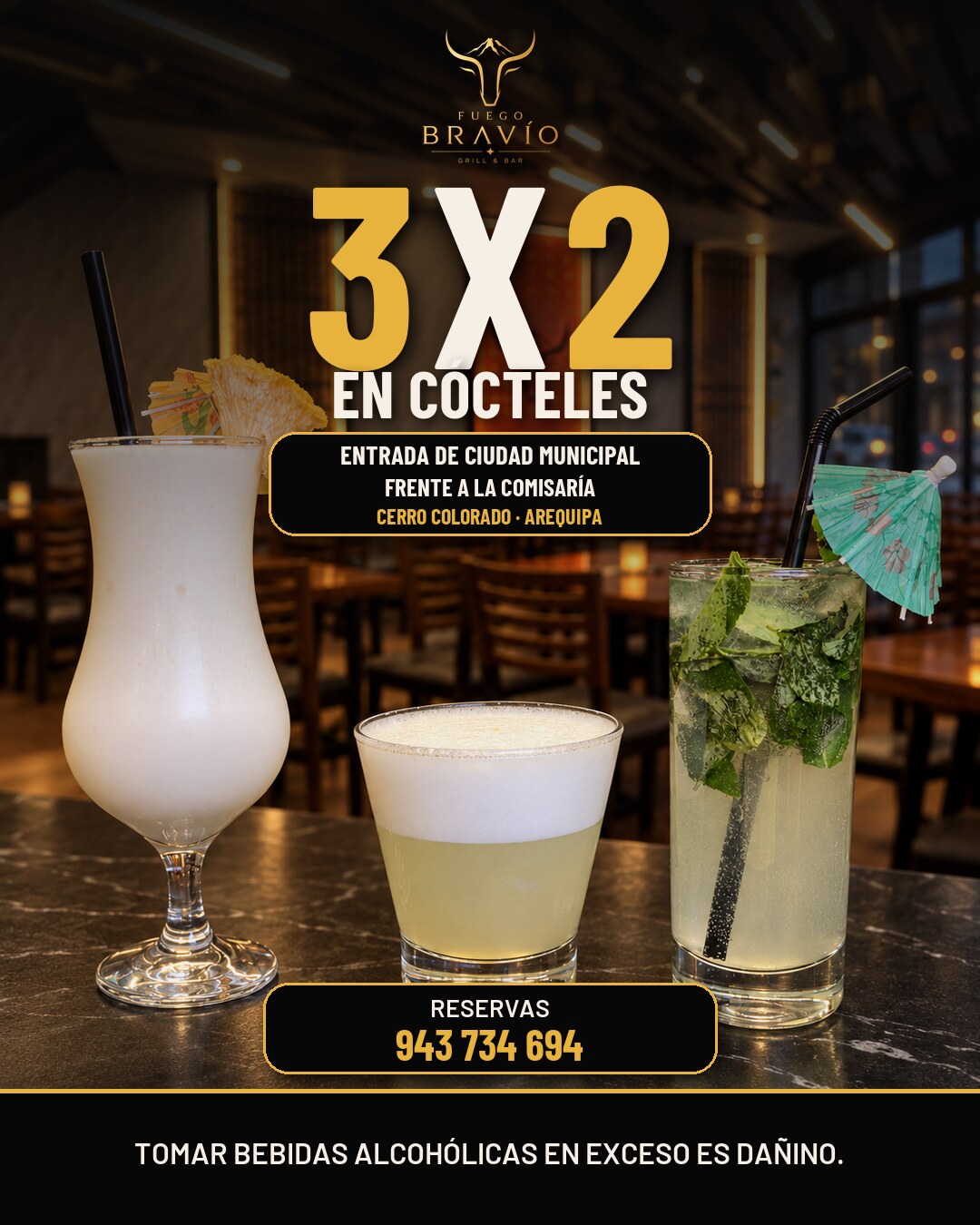 3x2 en cócteles